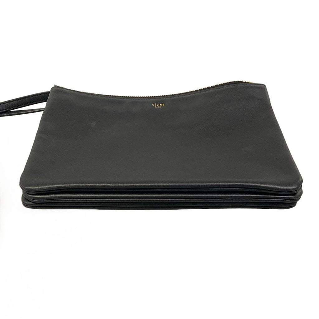 Celine Shoulder Bag Trio Large Black Leather — view 5