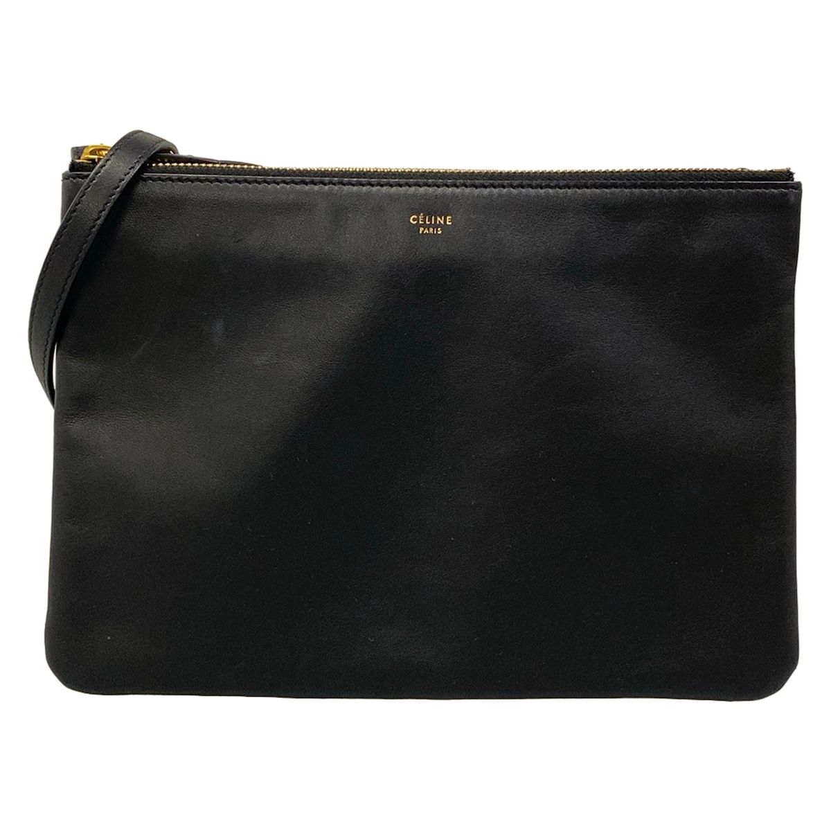 Celine Shoulder Bag Trio Large Black Leather