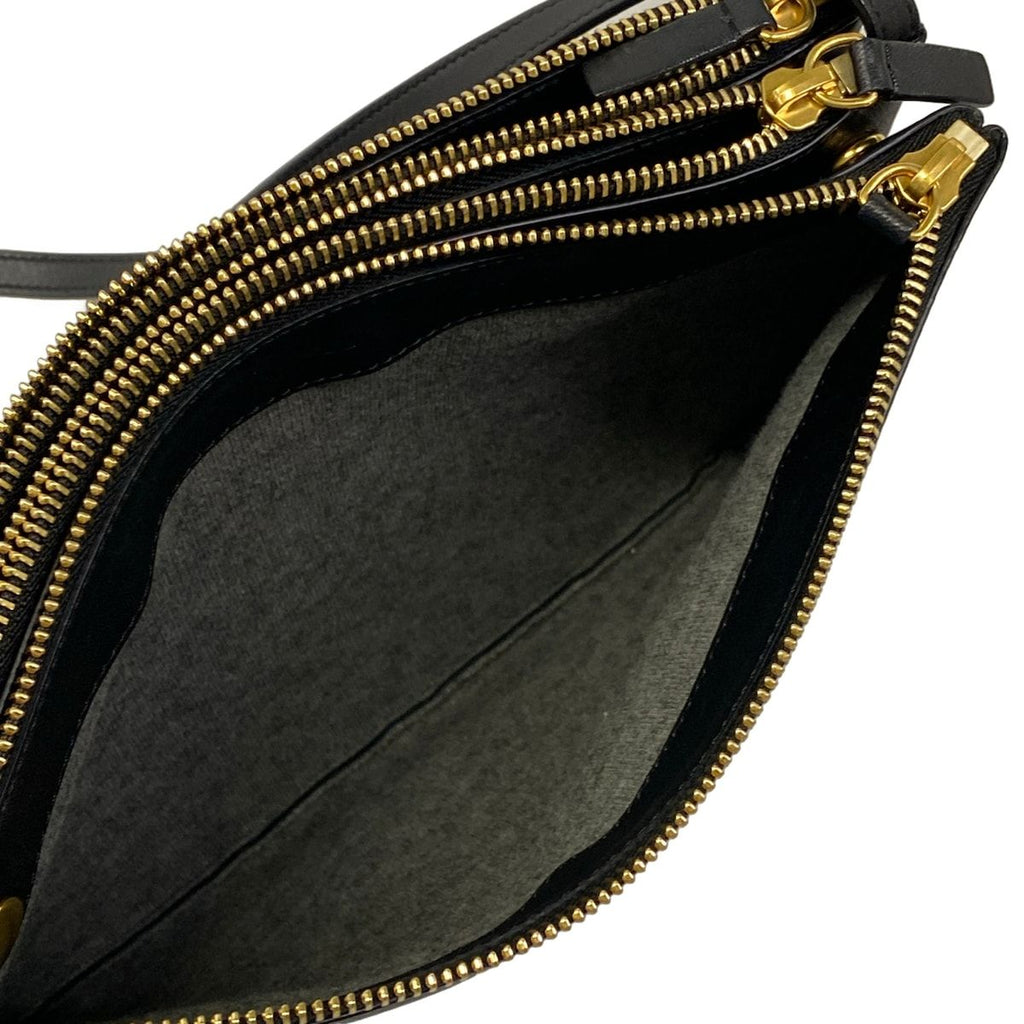 Celine Shoulder Bag Trio Large Black Leather — view 7