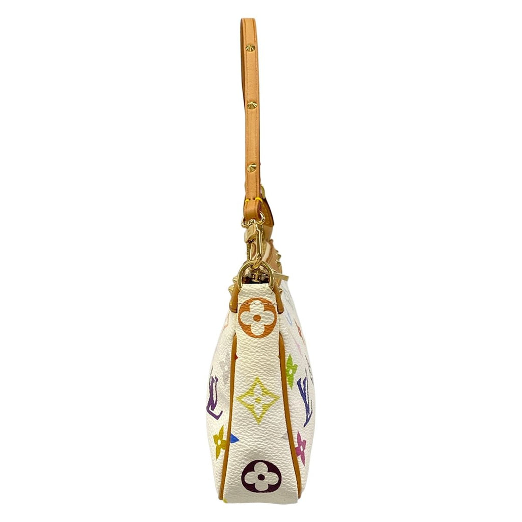 Louis Vuitton Handbag Monogram Multicolor Pochette Accessoires Blanc Leather — view 2