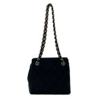 Chanel Shoulder Bag Quilted Black Chain Silver — view 3