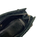 Chanel Shoulder Bag Quilted Black Chain Silver — view 7