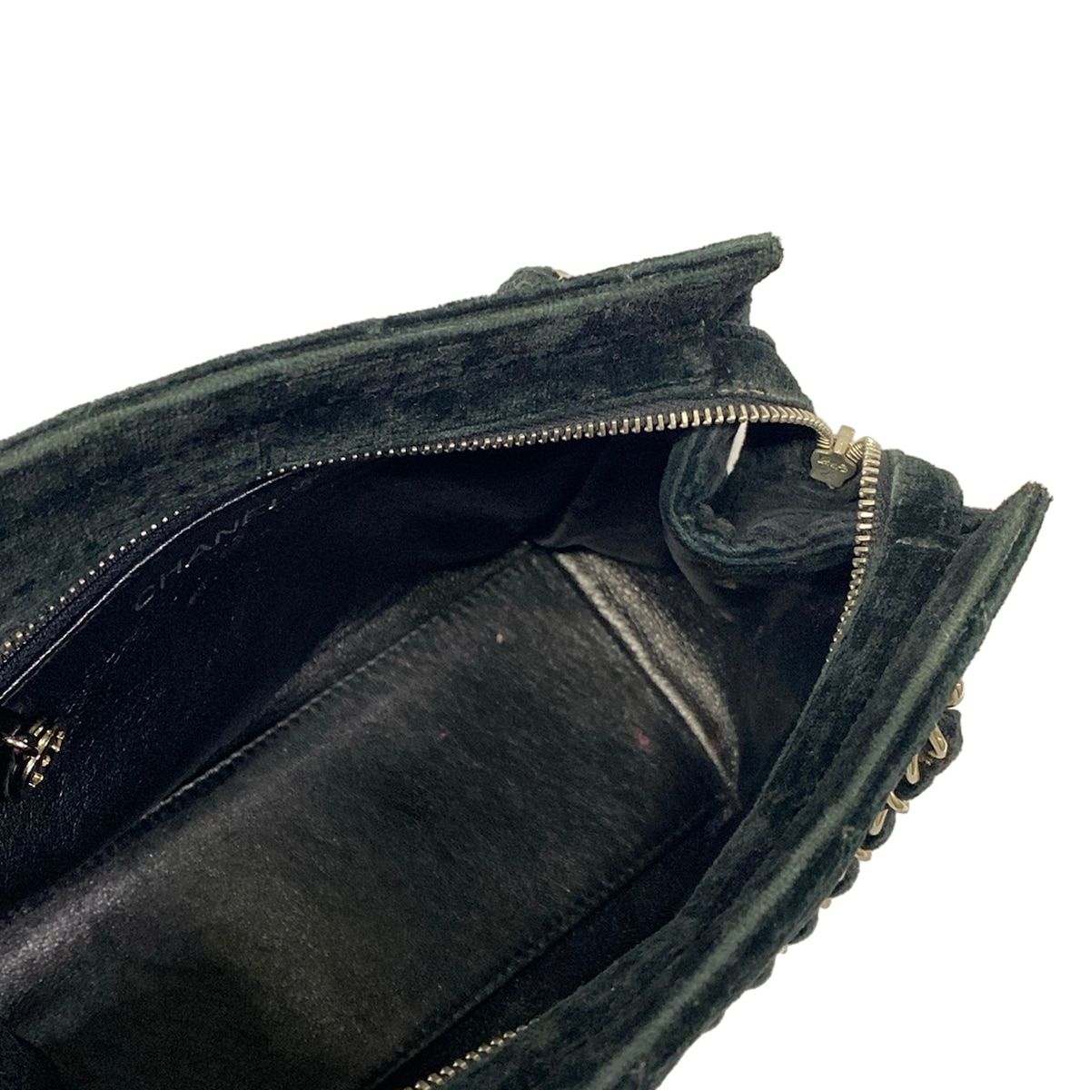 Chanel Shoulder Bag Quilted Black Chain Silver — view 7