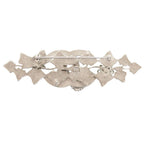 Chanel Vintage CC Logo Ivy Leaf Metal Rhinestone Faux Pearl Green Pink Brooch — view 3