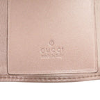 Gucci Interlocking G Micro Guccissima Leather Metallic Pink Key Case Key Holder — view 6