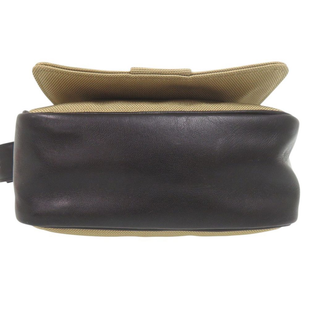 Saint Laurent Canvas Leather Beige Black Shoulder Bag — view 3