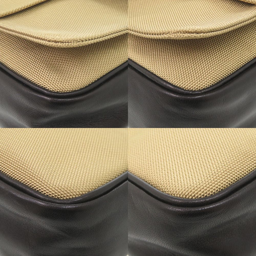 Saint Laurent Canvas Leather Beige Black Shoulder Bag — view 4