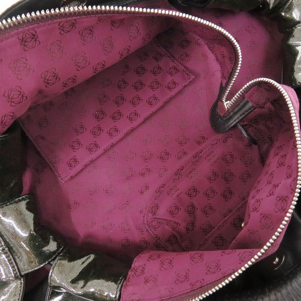 Loewe Nappa Aire Patent Leather Glitter Black Handbag — view 6