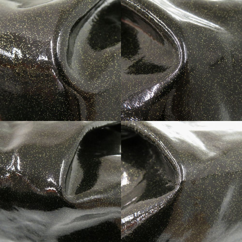 Loewe Nappa Aire Patent Leather Glitter Black Handbag — view 4