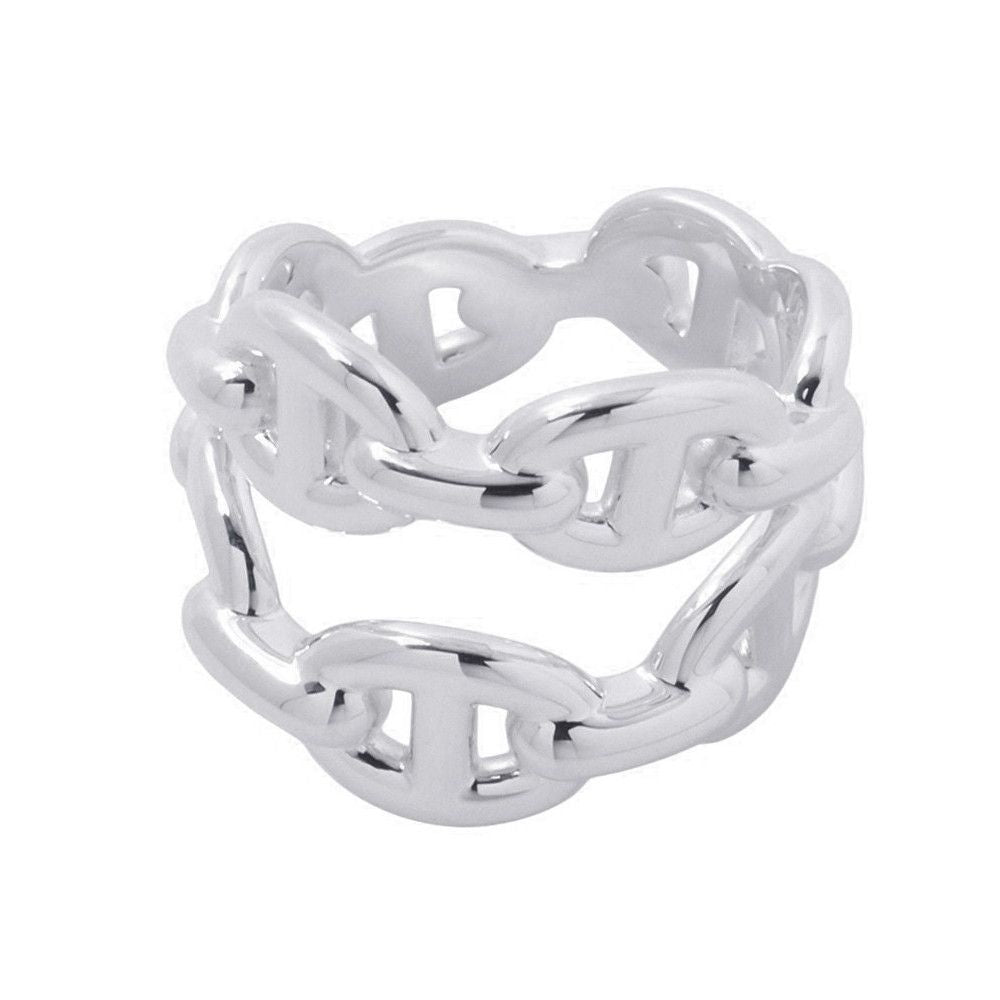 Hermes Ring Chaine D'ancre Enchainee Double