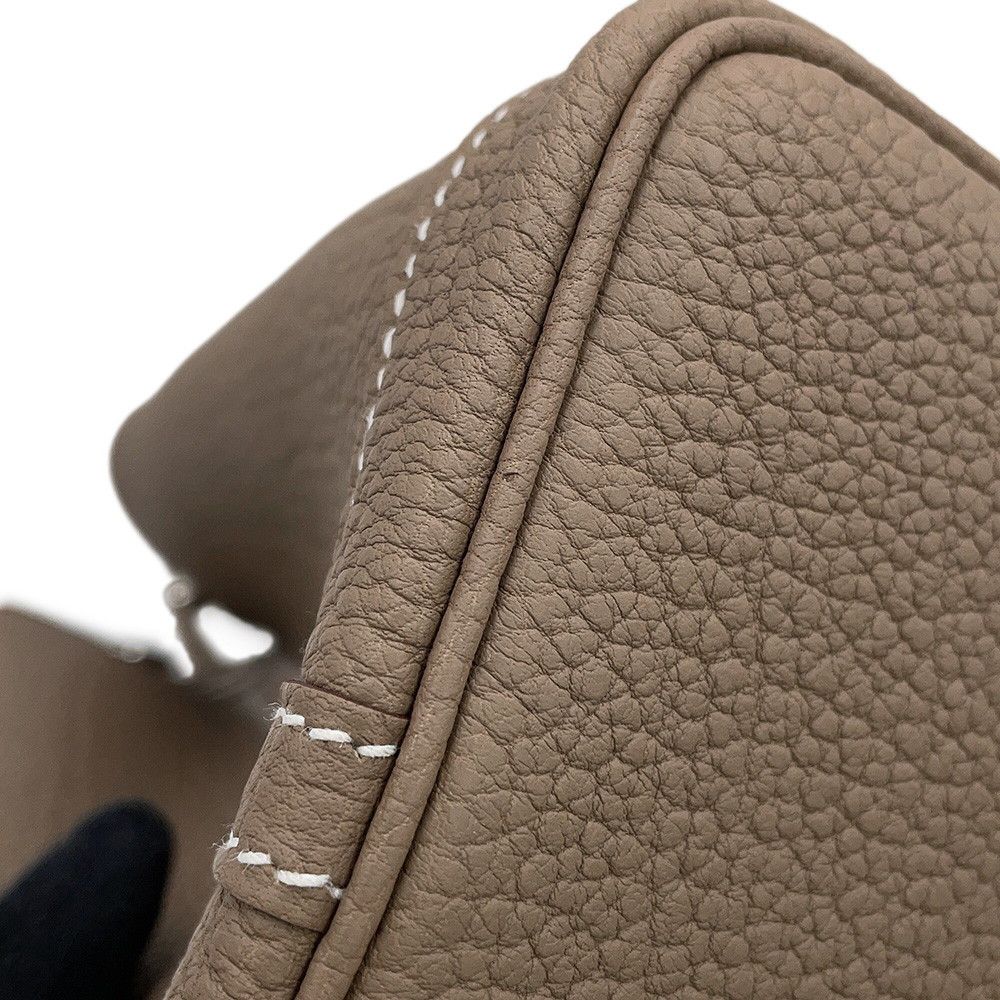 Hermes Tote Bag Garden Party TPM Etoupe Silver Negotiating — view 6