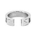 Hermes Ring Athena Double Crew Black Silver Veau Madame