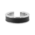 Hermes Ring Athena Double Crew Black Silver Veau Madame — view 3