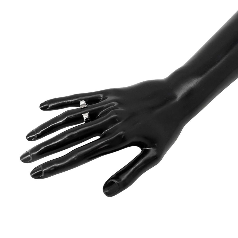 Hermes Ring Athena Double Crew Black Silver Veau Madame — view 4