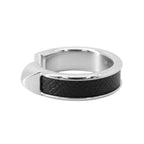 Hermes Ring Athena Double Crew Black Silver Veau Madame — view 2