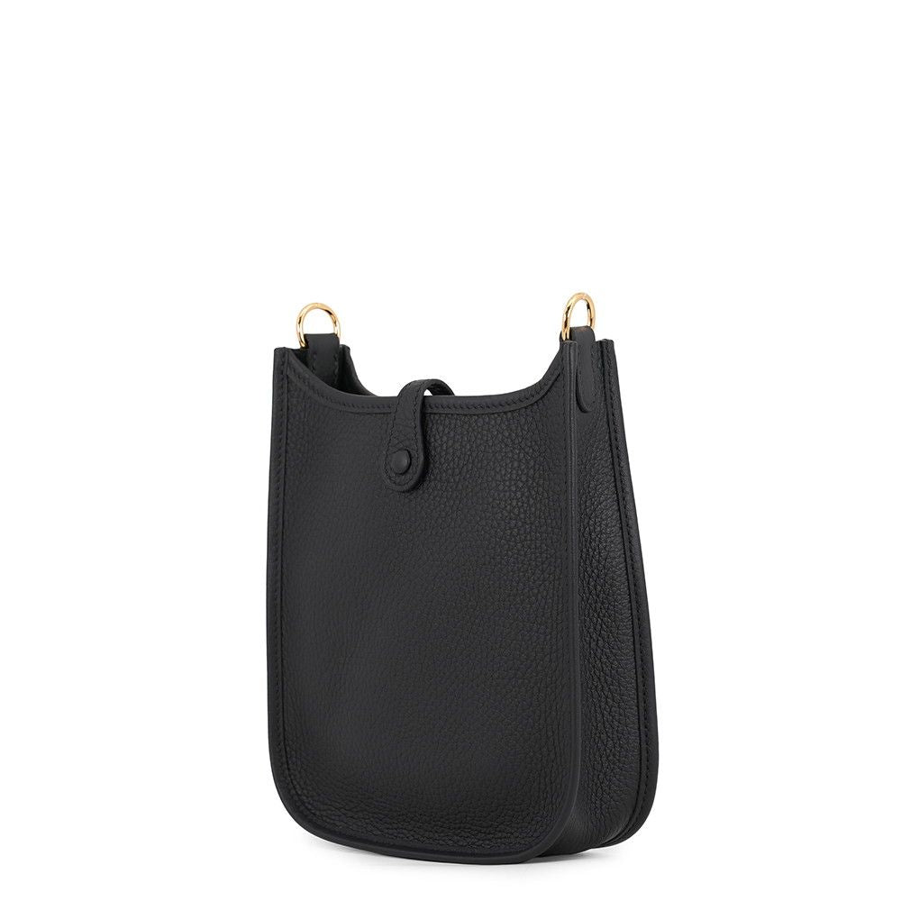 Hermes Shoulder Bag Evelyne TPM 111 Amazon Black Gold Taurillon Clemence — view 2