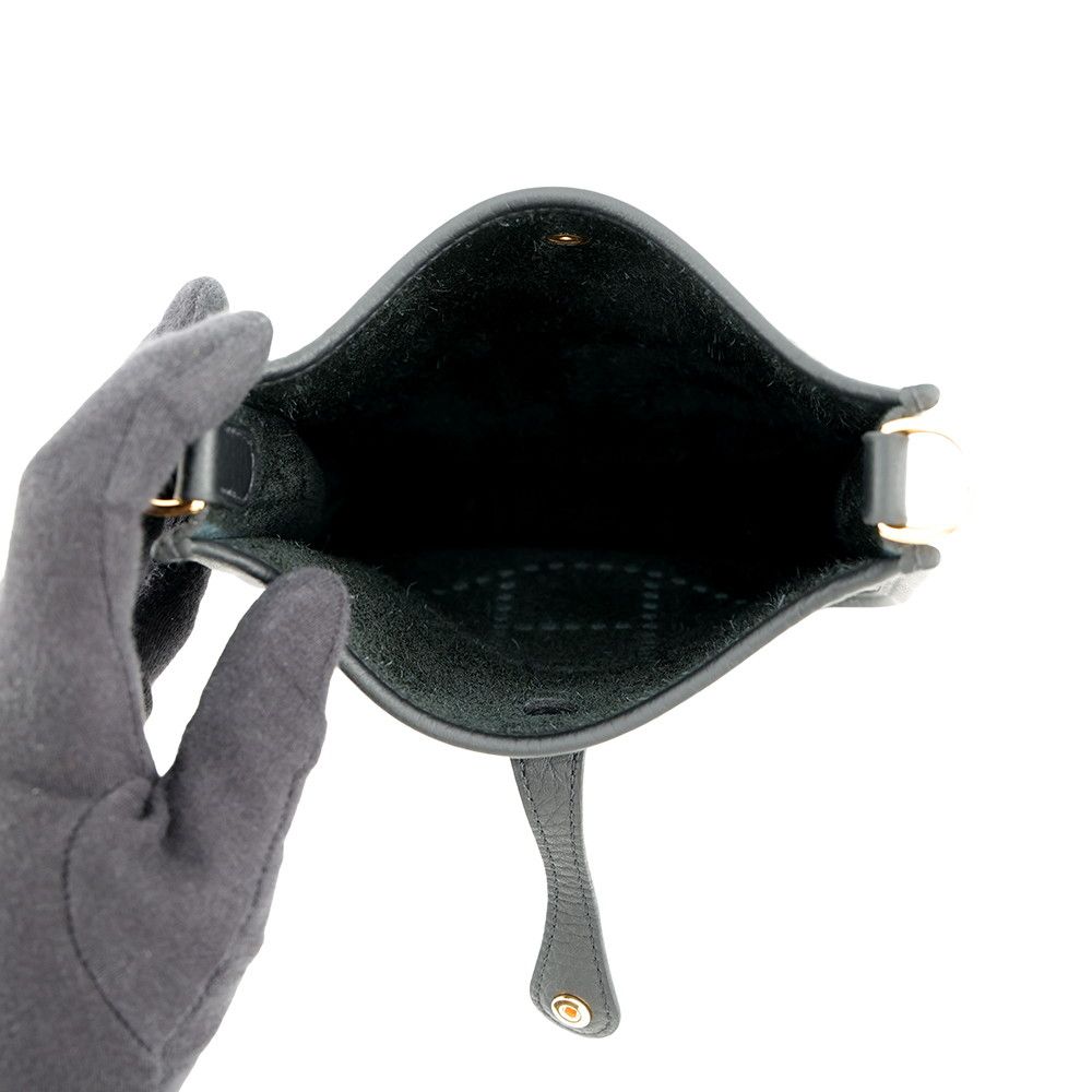 Hermes Shoulder Bag Evelyne TPM 111 Amazon Black Gold Taurillon Clemence — view 5