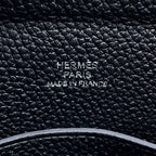 Hermes Shoulder Bag Vide Poche Black Silver Togo — view 7