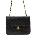 Chanel Chain Shoulder Bag Quilted 20 CC Logo Lambskin Mini Black