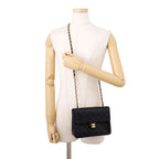 Chanel Chain Shoulder Bag Quilted 20 CC Logo Lambskin Mini Black — view 4
