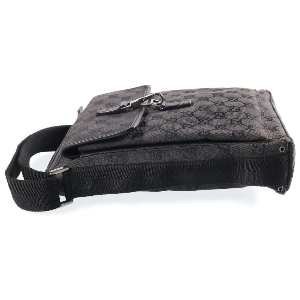 Gucci GG Canvas Shoulder Bag Black — view 3