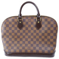 Louis Vuitton Damier Alma PM Leather Handbag Brown