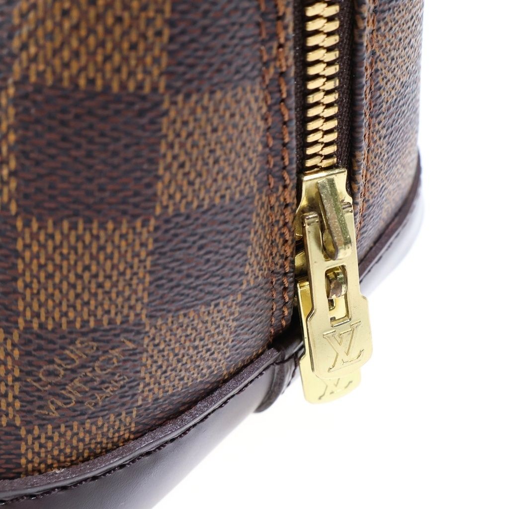 Louis Vuitton Damier Alma PM Leather Handbag Brown — view 6