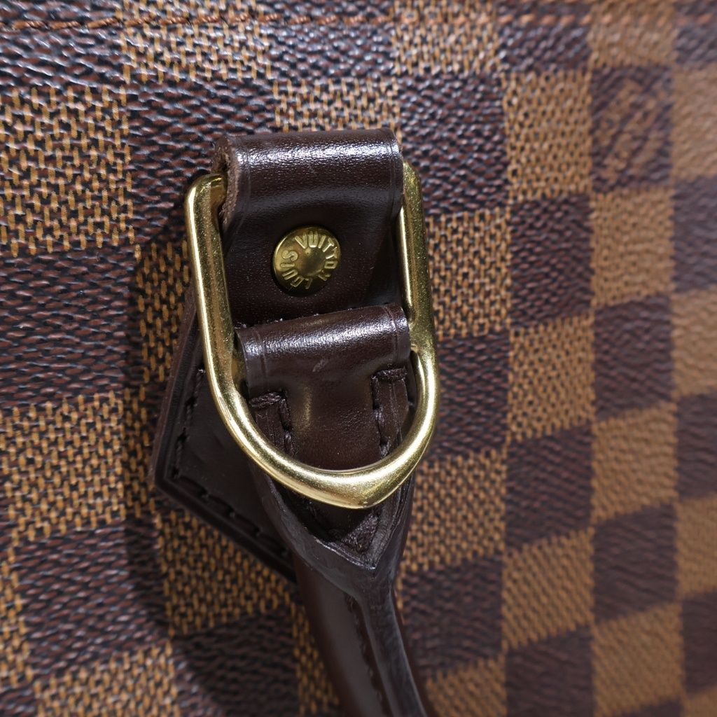 Louis Vuitton Damier Alma PM Leather Handbag Brown — view 7