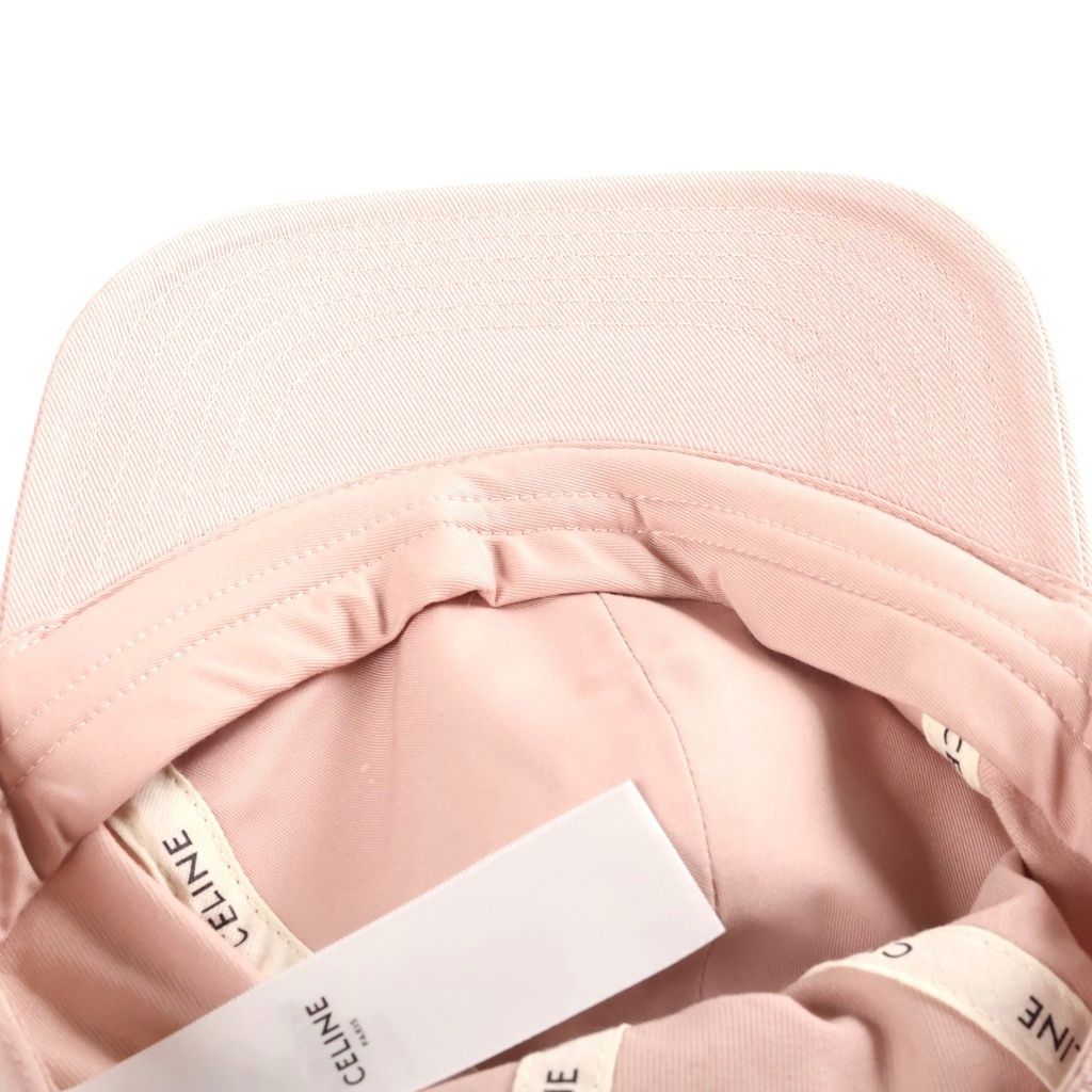 Celine Triomphe Baseball Cap Cotton Pink Hat — view 5