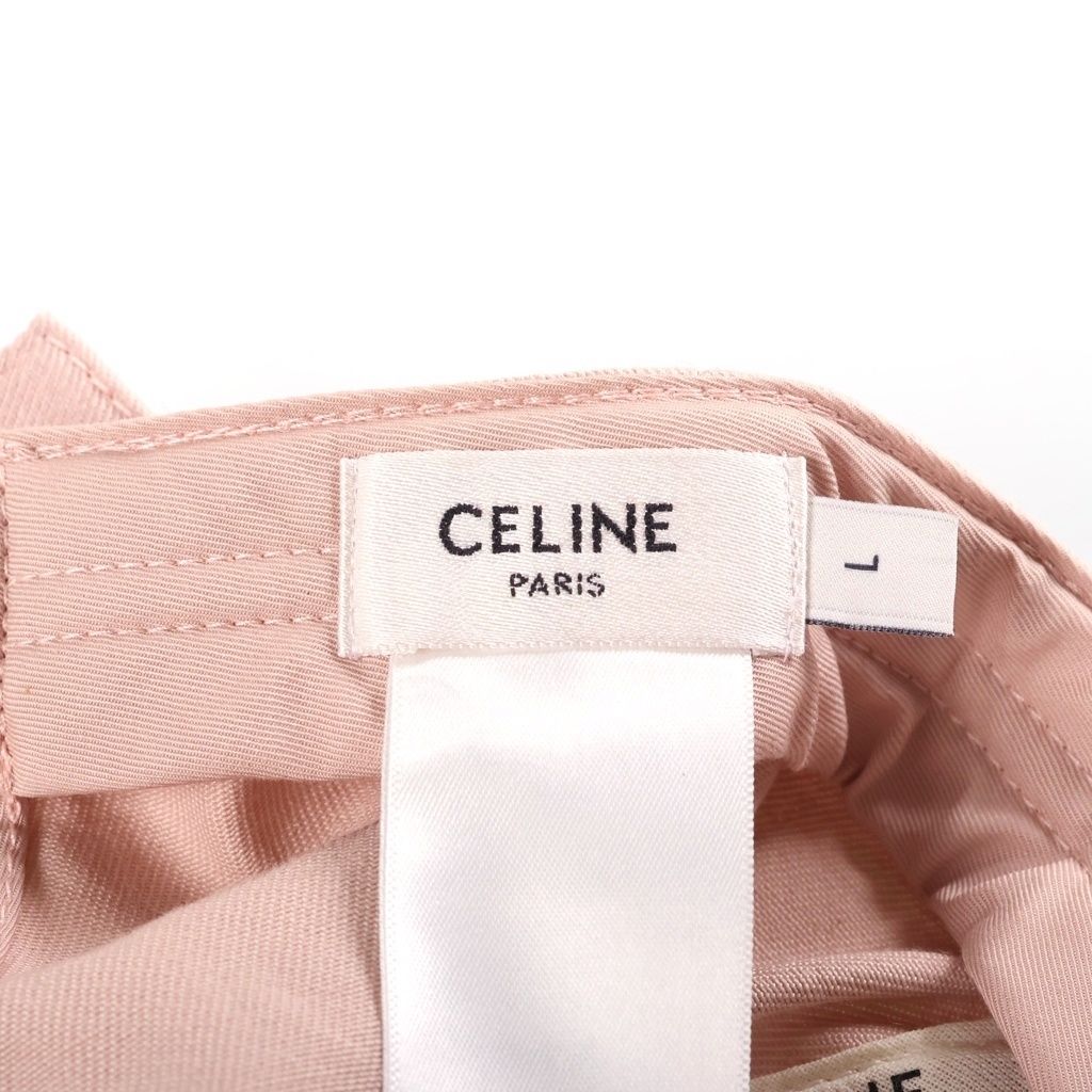 Celine Triomphe Baseball Cap Cotton Pink Hat — view 7
