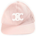 Celine Triomphe Baseball Cap Cotton Pink Hat — view 4