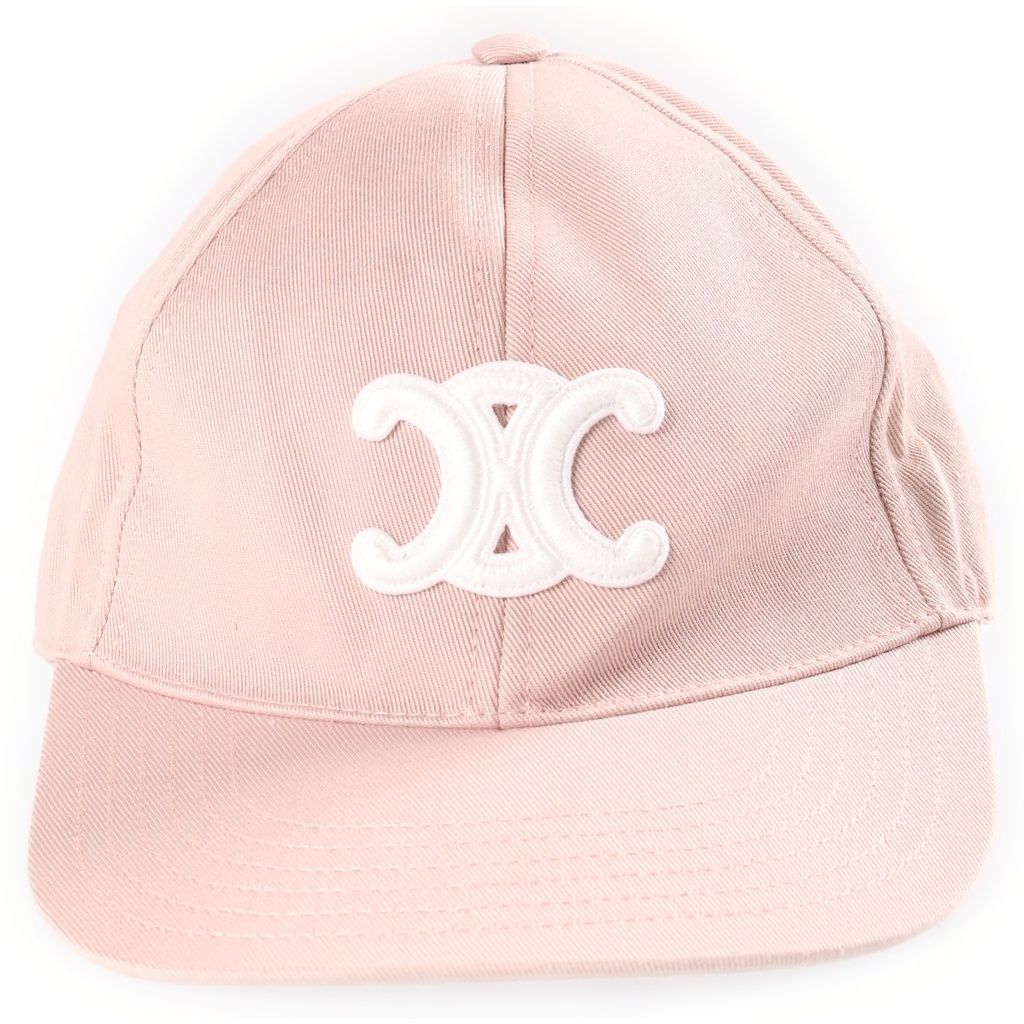 Celine Triomphe Baseball Cap Cotton Pink Hat — view 4