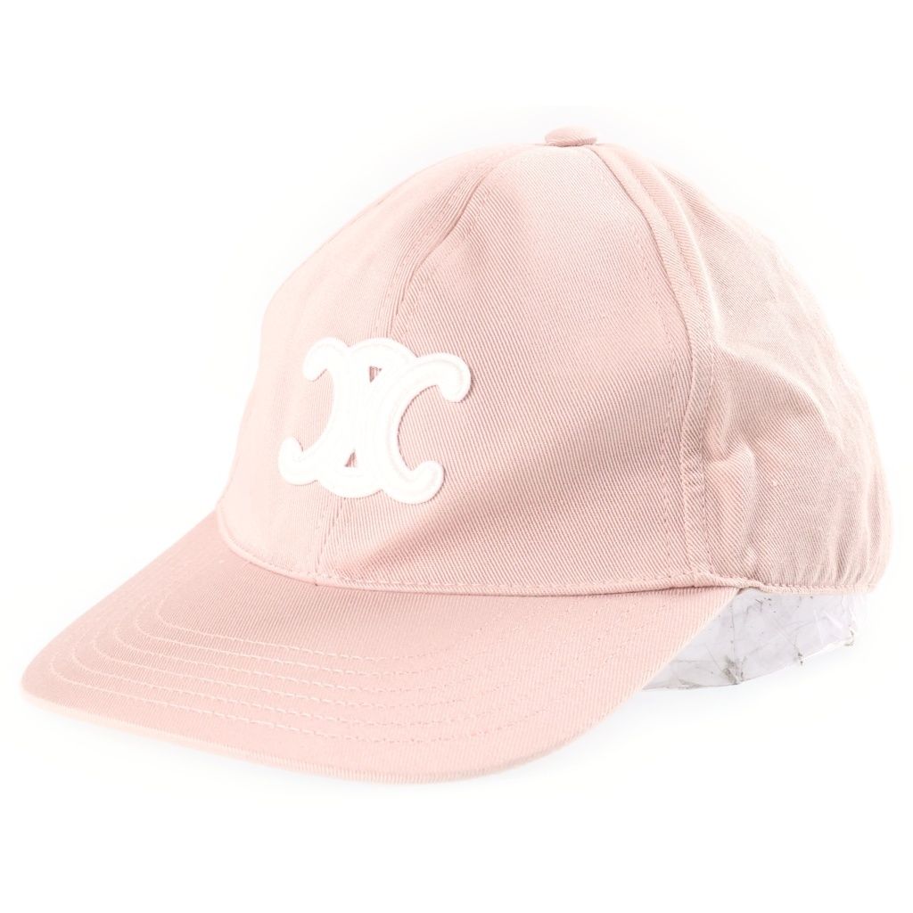 Celine Triomphe Baseball Cap Cotton Pink Hat