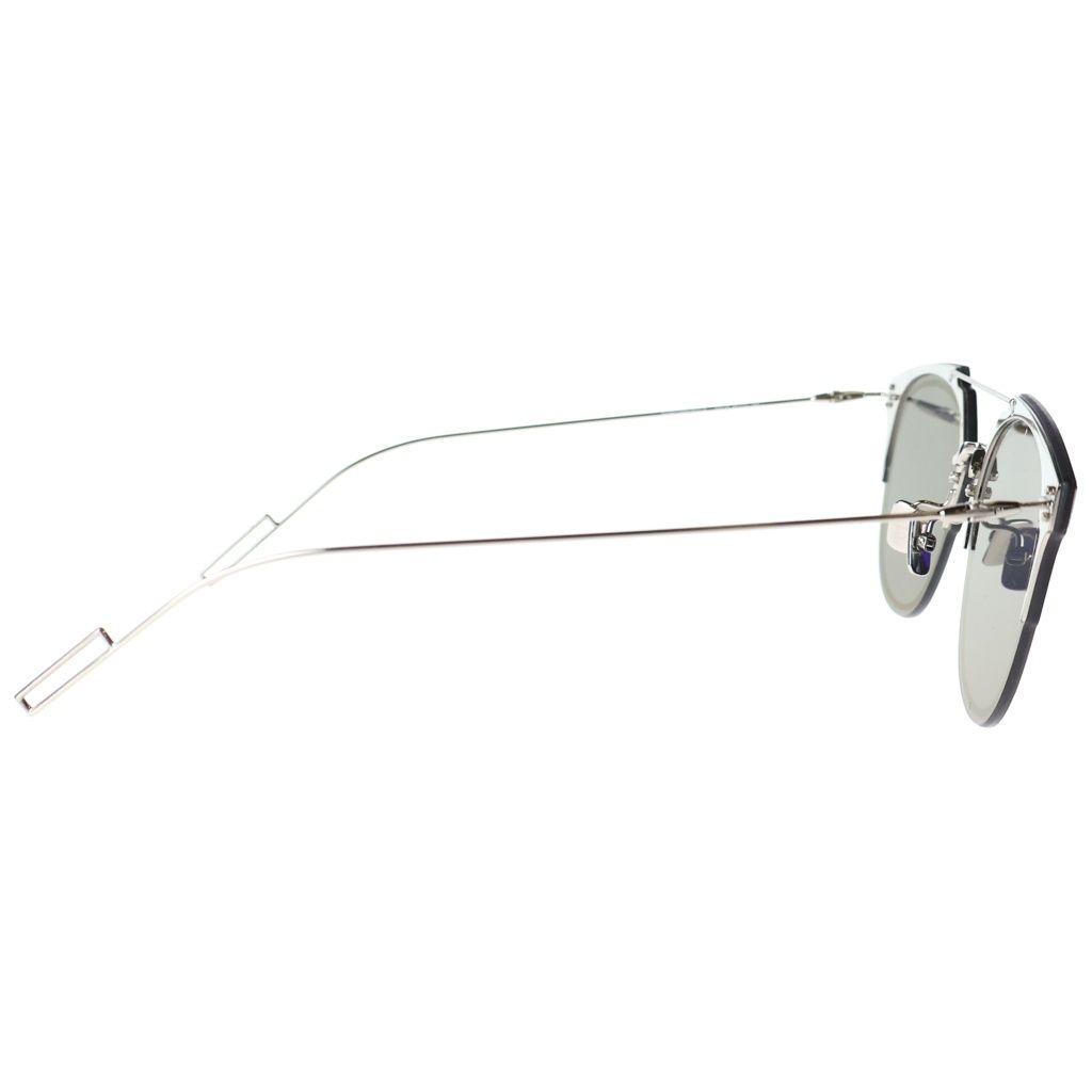 Dior Homme Metal Frame Flat Lens Sunglasses Eyewear 65 Black Silver — view 3