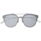 Dior Homme Metal Frame Flat Lens Sunglasses Eyewear 65 Black Silver