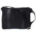 Loewe Leather Canvas Contrast Shoulder Bag Black