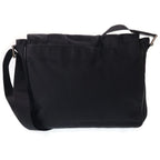 Loewe Leather Canvas Contrast Shoulder Bag Black — view 2