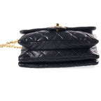 Chanel Quilted 20 S Flap S Chain Mini Shoulder Bag Black Lambskin Gold — view 4