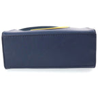 Fendi Mini Louis Shoulder Bag Leather Navy Yellow — view 4