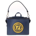 Fendi Mini Louis Shoulder Bag Leather Navy Yellow