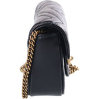 Gucci GG Marmont Chain Shoulder Bag Leather Black — view 3