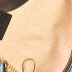 Gucci GG Marmont Chain Shoulder Bag Leather Black — view 8