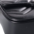 Gucci GG Marmont Chain Shoulder Bag Leather Black — view 5