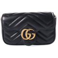 Gucci GG Marmont Chain Shoulder Bag Leather Black