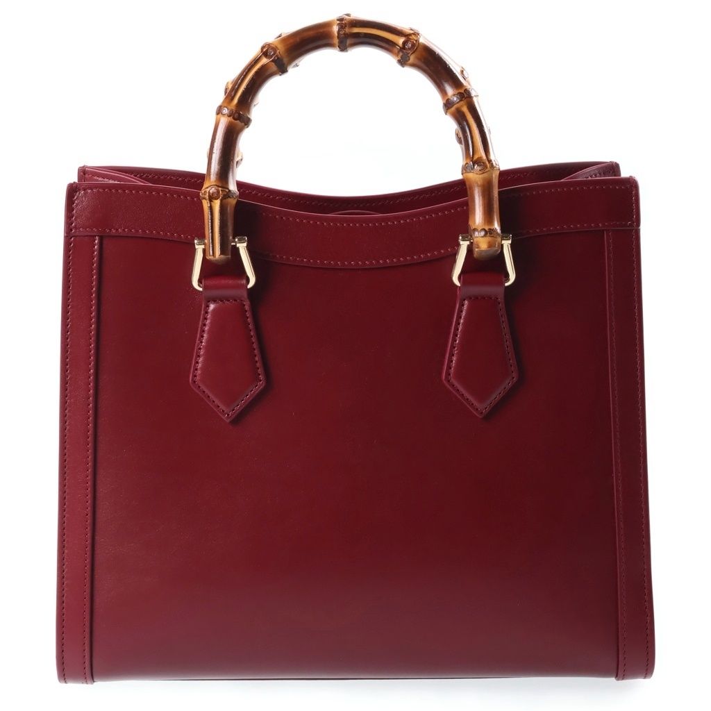 Gucci Yuko Higuchi Diana Medium Tote Bag Leather Bordeaux — view 2