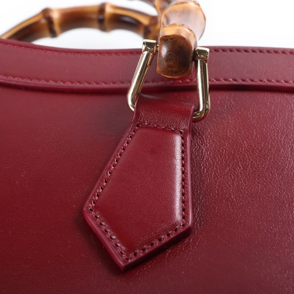 Gucci Yuko Higuchi Diana Medium Tote Bag Leather Bordeaux — view 8