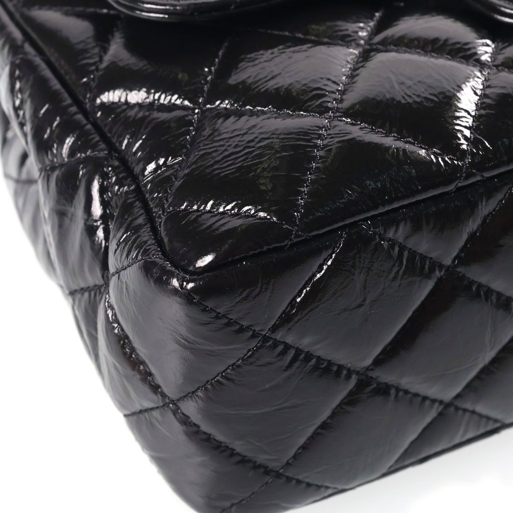 Chanel Hobo Quilted Chain Shoulder Bag Black Shiny Calfskin Gold — view 5