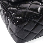 Chanel Hobo Quilted Chain Shoulder Bag Black Shiny Calfskin Gold — view 5