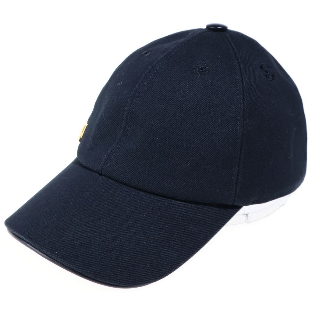Louis Vuitton LV Iconic Baseball Cap Hat Cotton Logo Black