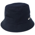 Hermes Calvi Seashell Cotton Canvas Bucket Hat Black